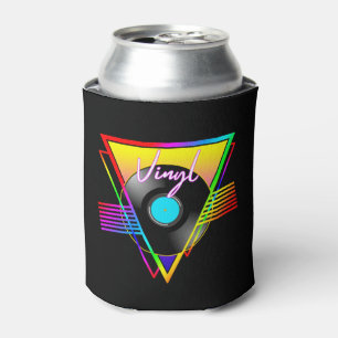 Porta-lata Disco de Música em Vinil Colorido Arco-Íris Retro