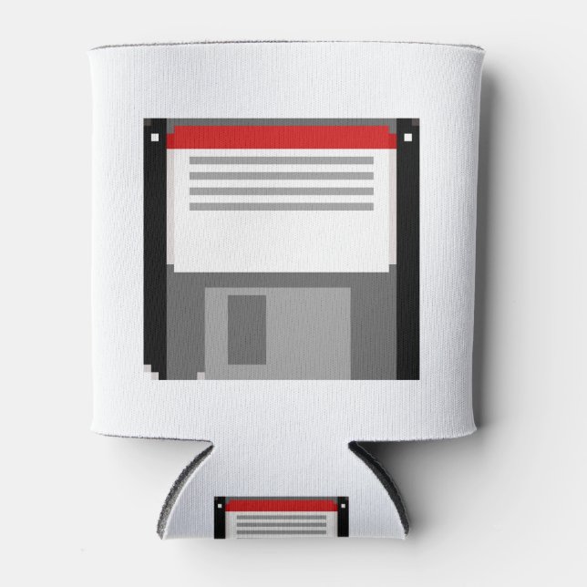 Porta-lata Disquete Pixel art (Frente)
