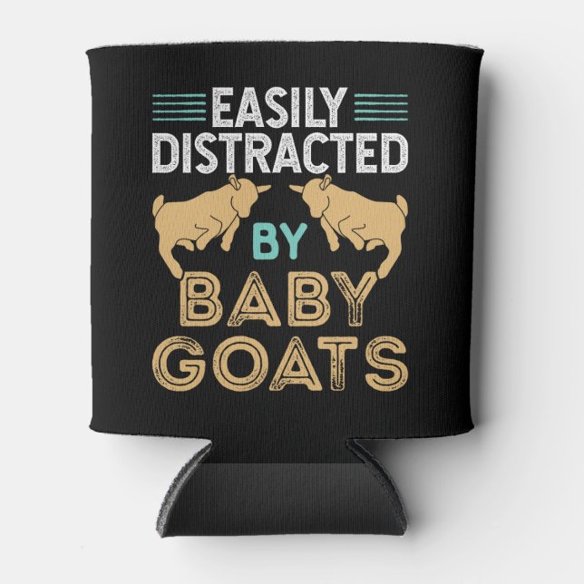 Porta-lata Distraído facilmente por Baby Goats (Frente)