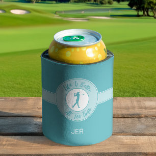 Porta-lata Dito engraçado de golfe Vida Hora do Tee Monograma