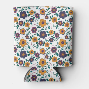 Porta-lata Ditzy Folk Art Retro Daisy, de 70 anos, em Jewel T
