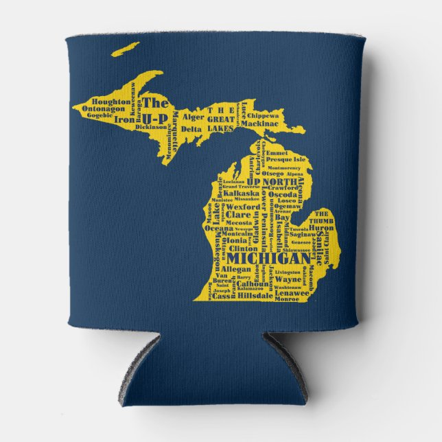 Porta-lata Diversão Amarelo e Marinho do Estado Azul das cida (Frente)