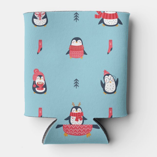 Porta-lata Diversão De Pinguins: Símios Sem Olhos. (Frente)