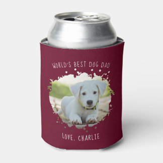 Porta-lata Diversão Foto Personalizada de Pet Melhor Pai de C