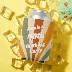 Porta-lata Diversão Retro Personalizado 40º Aniversário Garra