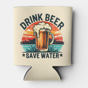 Porta-lata Diversão Retro Vintage Pôr do Sol Cerveja