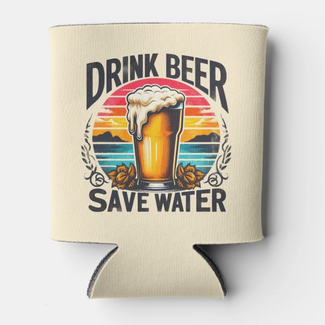 Porta-lata Diversão Vintage Sunset Beer (Frente)