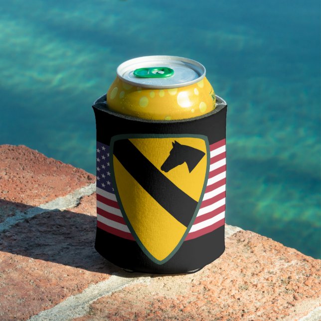 Porta-lata Divisão de Cavalaria 1rua Patch Estados Unidos (Piscina in situ)