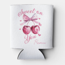Doce em você" Uma lata personalizável de cereja