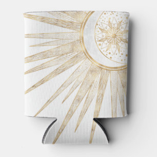 Porta-lata Dodles Dourados Elegantes Sun Moon Mandala Design