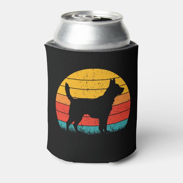 Porta-lata Dog Silhouette at Sunset (Can Back)