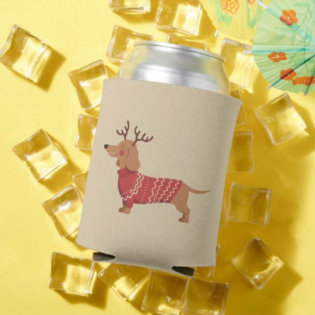 Porta-lata Dono de cachorro de Natal Presente de Dachshund Fé (Verão in situ)