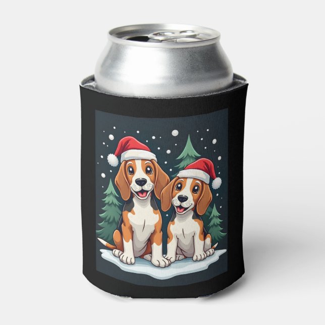 Porta-lata Dono de Cachorros de Natal Beagle Feriado de Natal (Can Front)