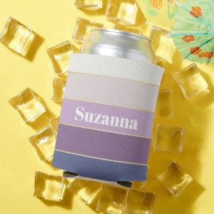Porta-lata Douradas faixas de cores personalizadas, e colori