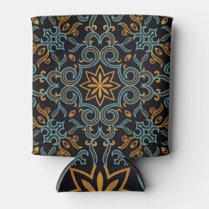 Porta-lata Dourado e azul: Vintage Ornamental