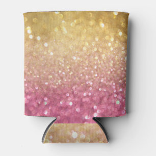 Porta-lata Dourado Livro Rosa: Luzes Abstrato