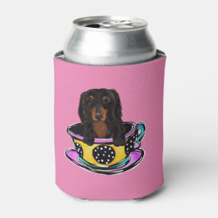 Porta-lata Doxie Preto de Cabelo Longo