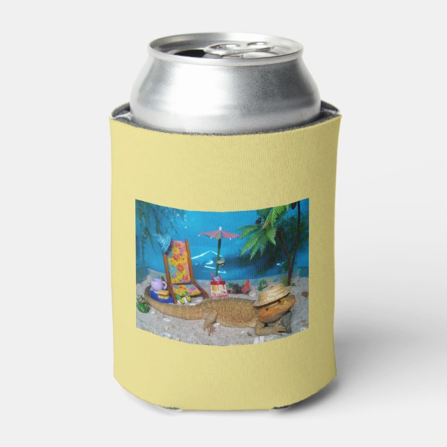 Porta-lata Dragão "A vida é uma praia" Cerveja Cozy (Can Front)