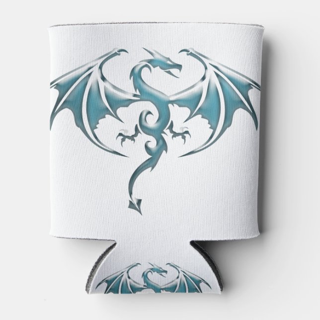 Porta-lata Dragão Azul (Frente)