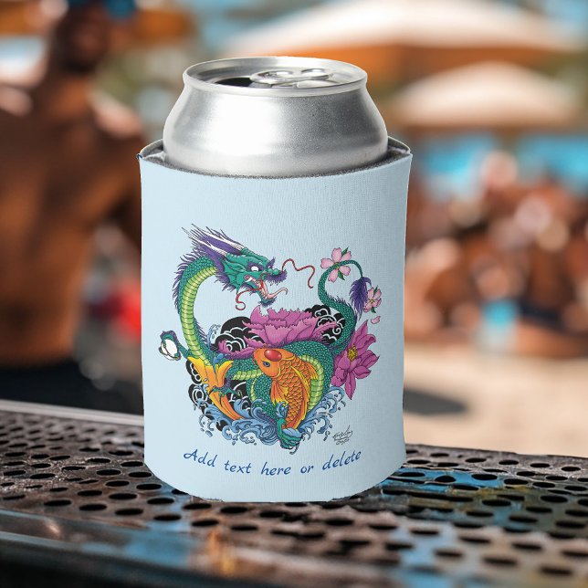 Porta-lata Dragão de Água Chinês Peixe Koi (Criador carregado)