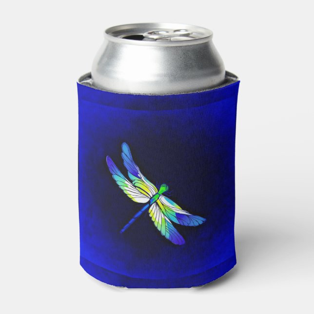 Porta-lata Dragonfly Electric Blue - Personalize com um nome (Can Front)