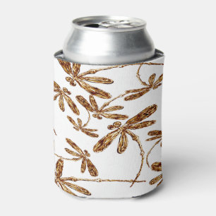Porta-lata Dragonfly Frenzy Dourado Can Cooler Holtbby