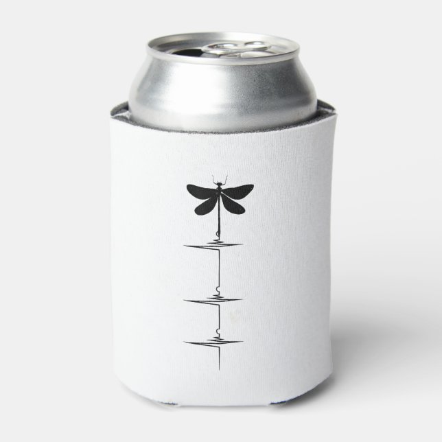 Porta-lata Dragonfly Heartbeat EKG Pulse Nature Insect Dragon (Can Front)