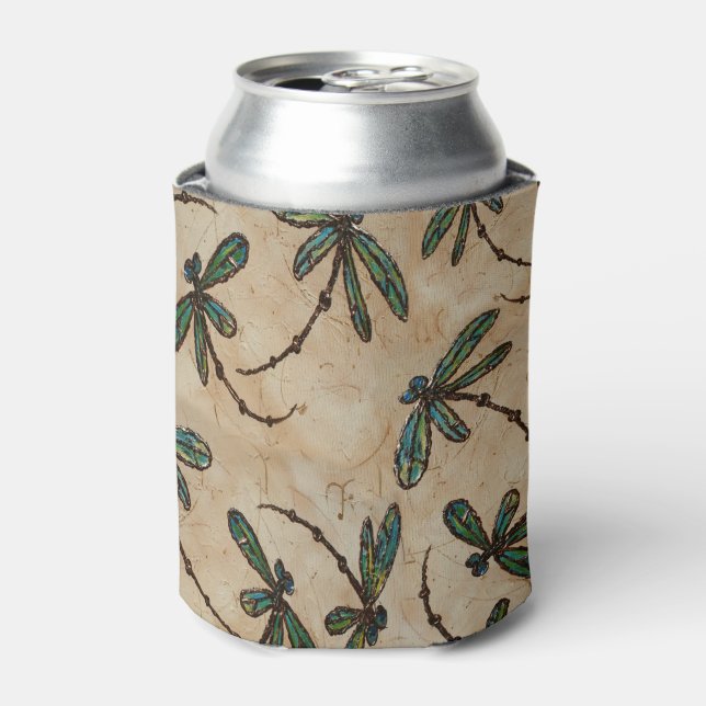 Porta-lata Dragonfly Rustic Cream (Can Front)