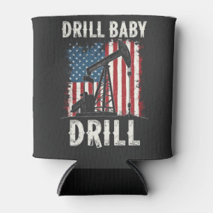 Porta-lata Drill Baby Drill American Trump Energy Economy