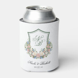 Porta-lata Dusty Blue Floral Crest Cooler