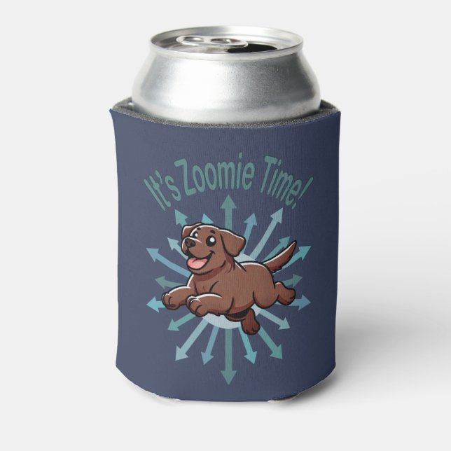 Porta-lata É a Hora do Zoomie Chocolate Lab (Can Back)