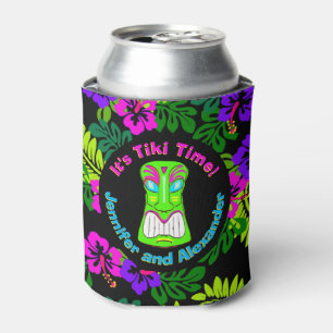 Porta-lata "É tempo de Tiki" com nomes