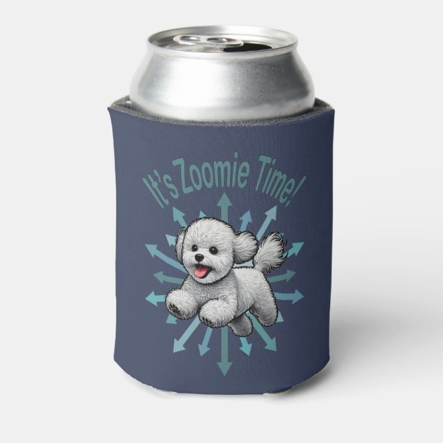 Porta-lata É Zoomie Time Bichon Frise (Can Back)