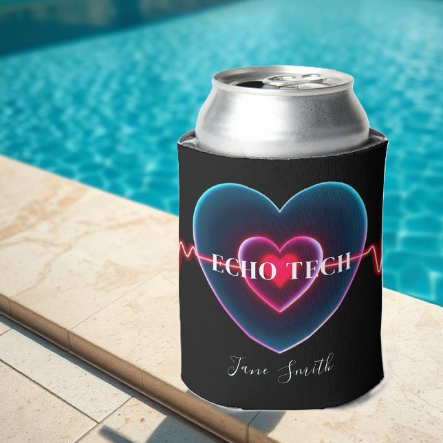 Porta-lata Echo Tech | Batimento cardíaco | EKG (Echo Tech _ Heartbeat _ EKG Can Cooler)
