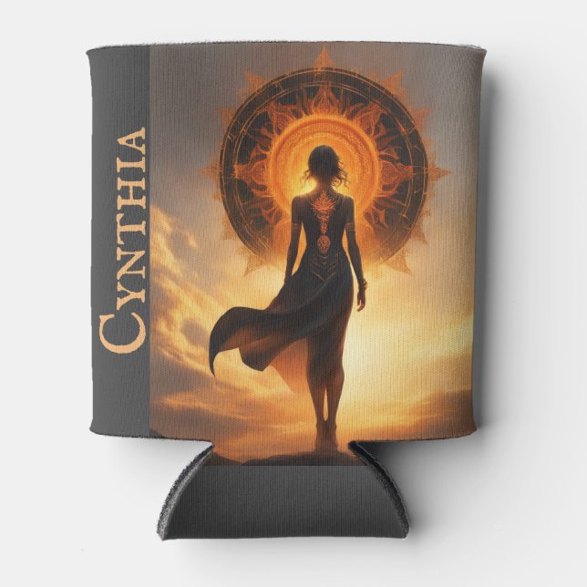 Porta-lata Eclipse Solar de Coozie de Memento Personalizável (Frente)