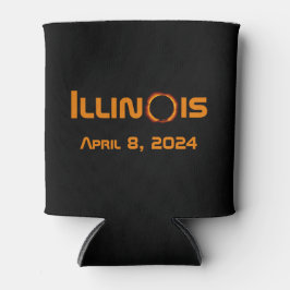 Porta-lata Eclipse Solar Total de 2024 Illinois