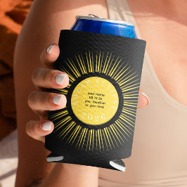 Porta-lata Eclipse total do sol 2026 seu texto personalizado