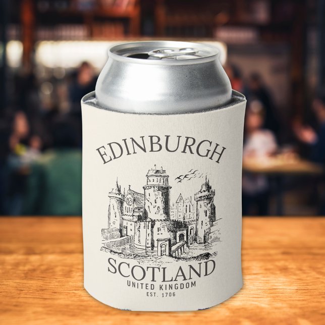 Porta-lata Edinburgh Castle | Vintage UK Travel  (Criador carregado)