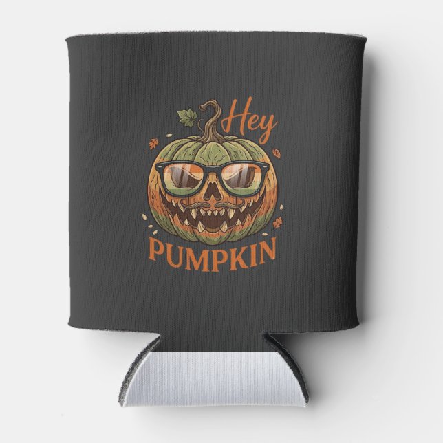 Porta-lata Ei Abóbora Óculos de Halloween Jack Lantern Bigode (Frente)