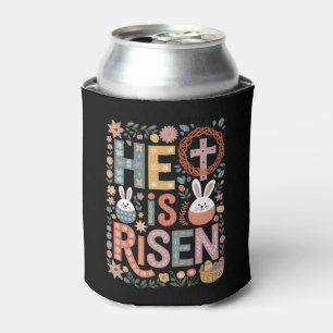 Porta-lata Ele Ressuscitou Jesus Floral Coelho da Páscoa Boni