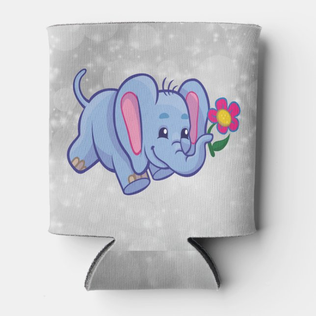 Porta-lata Elefante de banda desenhada (Frente)