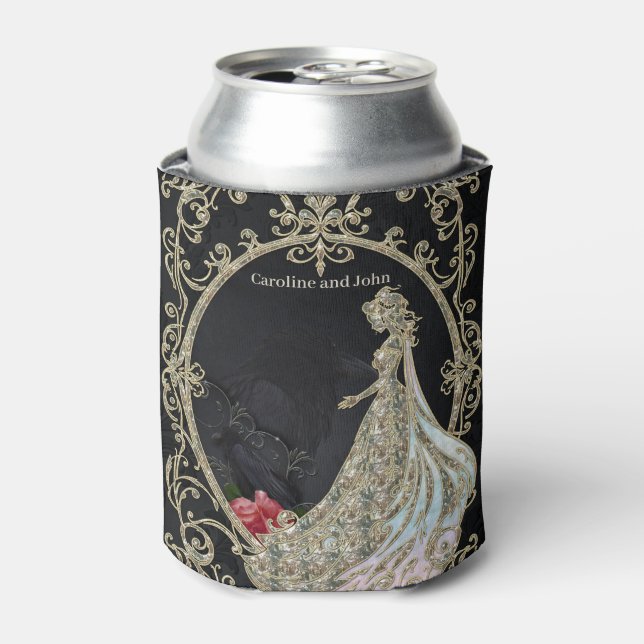 Porta-lata Elegância em ouro e preto. (Can Front)