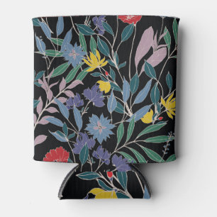 Porta-lata Elegância Floral: Fundo da Vintage do Abstrato