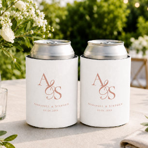 Porta-lata Elegante, Clássico, Monograma, Casamento