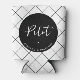 Porta-lata Elegante de Graduação da Escola de Aviação Piloto 