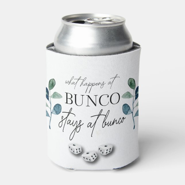 Porta-lata Elegante Eucalyptus Dice Bunco (Can Front)