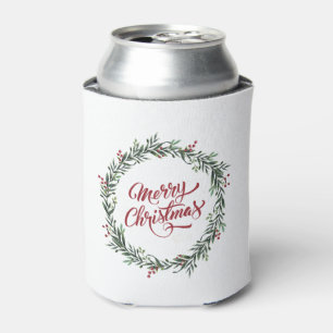 Porta-lata Elegante Floral Feliz Natal Fresco