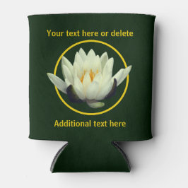 Porta-lata Elegante Lotus Lily Flower Personalizada