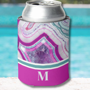 Porta-lata Elegante Moderno Monograma Inicial Tendência