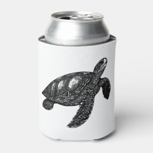 Porta-lata Elegante Nadando Cópia Velha de Tartaruga Água